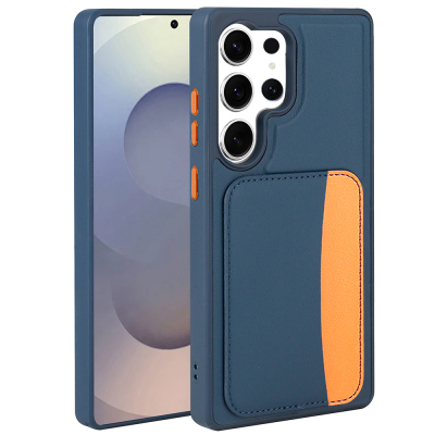 Galaxy S25 Ultra Case with Card Holder Zore X-Card Silicone Cover - Zore