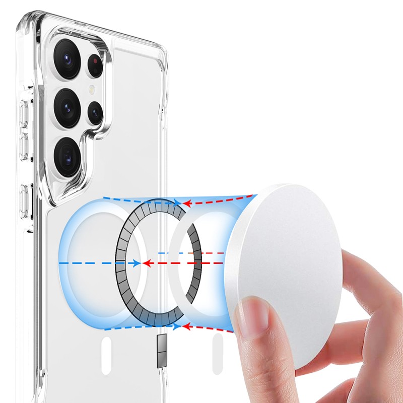 Galaxy S25 Ultra Case Zore Magsafe T-Max Magsafe Cover with Charging Feature - 9