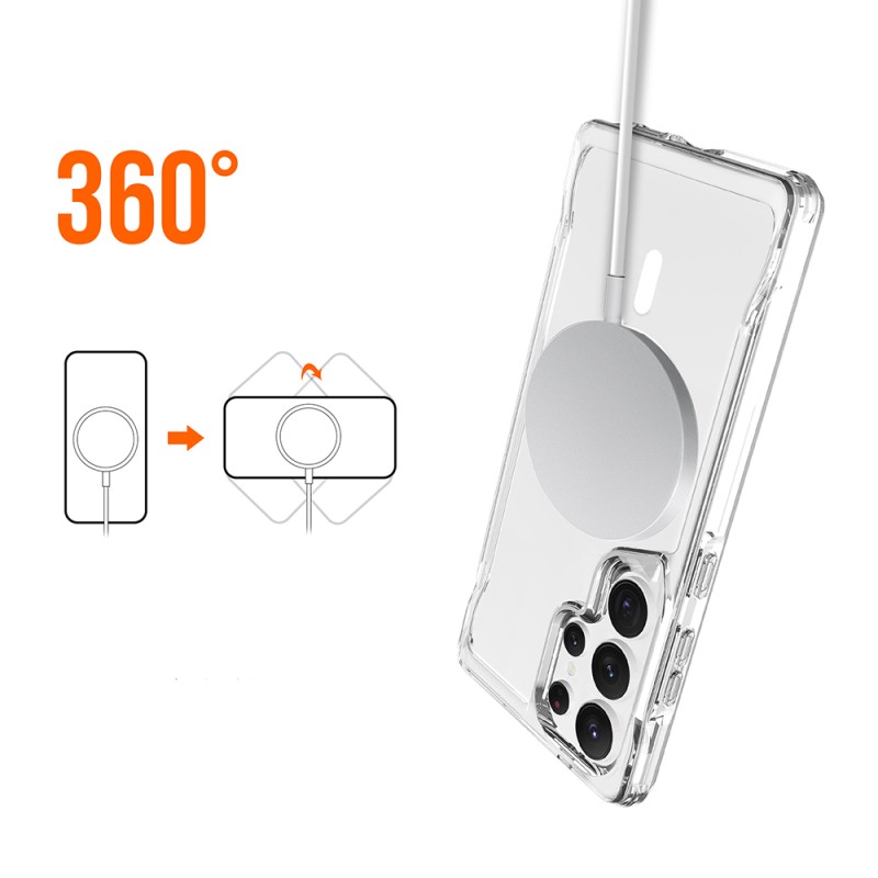 Galaxy S25 Ultra Case Zore Magsafe T-Max Magsafe Cover with Charging Feature - 10