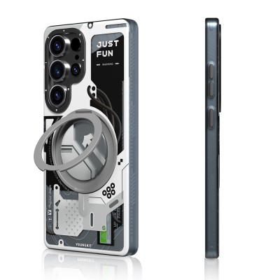 Galaxy S25 Ultra Cover Magsafe Charging Feature Youngkit 360° Stand Starship Series Cover  - 4