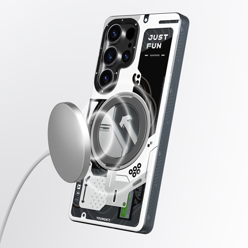 Galaxy S25 Ultra Cover Magsafe Charging Feature Youngkit 360° Stand Starship Series Cover  - 7