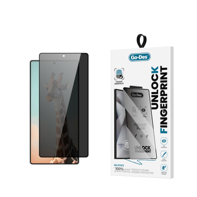 Galaxy S25 Ultra Go Des GD-001 Parmak İzi Bırakmayan Privacy 9H Temperli HD Cam Hayalet Ekran Koruyucu - Go Des