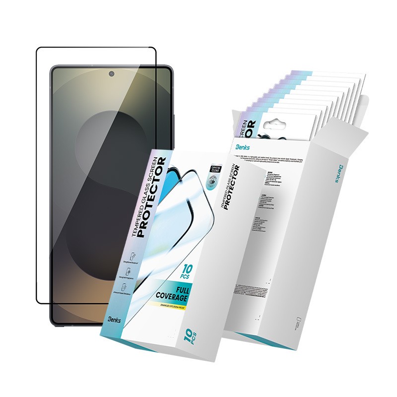 Galaxy S25 Ultra Hidrofobik Ve Oleofobik Özellikli Benks 0.3mm Air Shield Ekran Koruyucu 10'lu Paket - 14