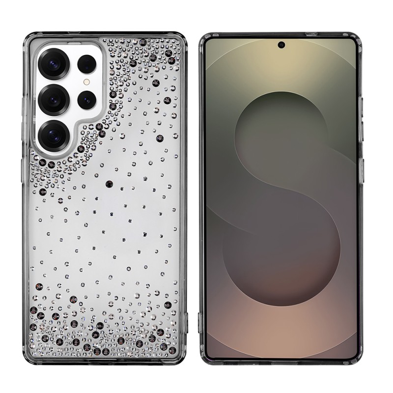 Galaxy S25 Ultra Kılıf Airbag Tasarımlı Damla Taşlı Şeffaf Zore Pera Silikon Kapak - 2