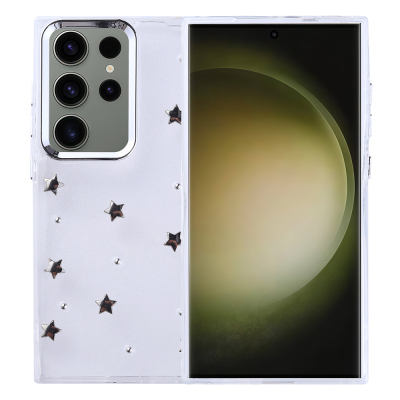 Galaxy S25 Ultra Kılıf Airbag Tasarımlı Simli Şeffaf Zore Kutup Kapak - Zore