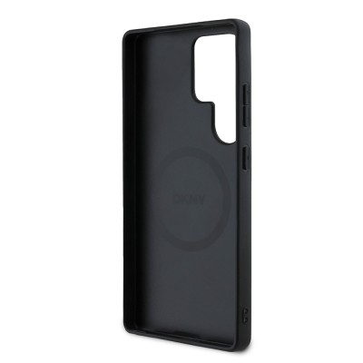 Galaxy S25 Ultra Kılıf DKNY Orjinal Lisanslı M-safe Şarj Özellikli 3D Yazılı Checkered Pattern Kapak - 8