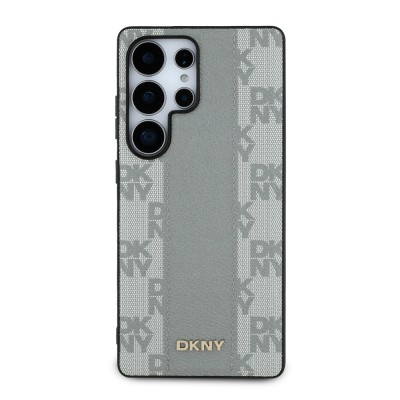 Galaxy S25 Ultra Kılıf DKNY Orjinal Lisanslı M-safe Şarj Özellikli 3D Yazılı Checkered Pattern Kapak - 11