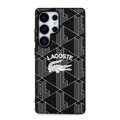 Galaxy S25 Ultra Kılıf Lacoste Orjinal Lisanslı M-safe Şarj Özellikli Mono Vintage Logo Kapak - Lacoste