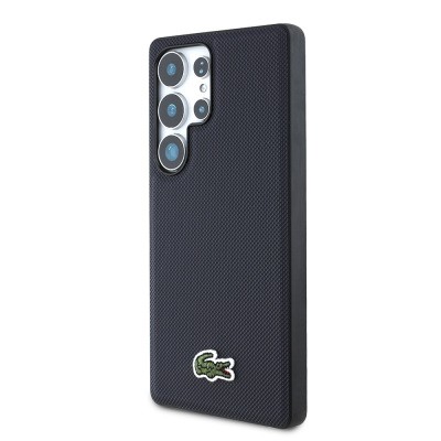 Galaxy S25 Ultra Kılıf Lacoste Orjinal Lisanslı PU Pike Desenli Arka Yüzey İkonik Timsah Dokuma Logolu Kapak - 21