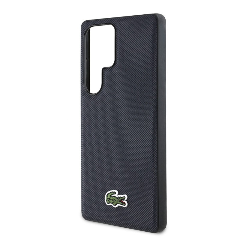Galaxy S25 Ultra Kılıf Lacoste Orjinal Lisanslı PU Pike Desenli Arka Yüzey İkonik Timsah Dokuma Logolu Kapak - 24