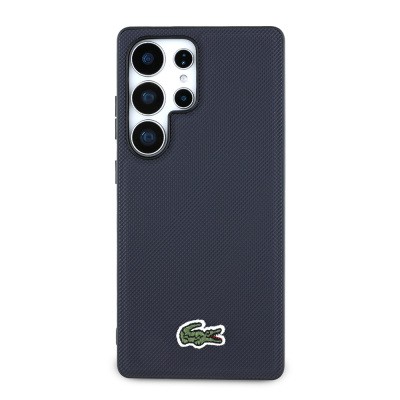 Galaxy S25 Ultra Kılıf Lacoste Orjinal Lisanslı PU Pike Desenli Arka Yüzey İkonik Timsah Dokuma Logolu Kapak - 4