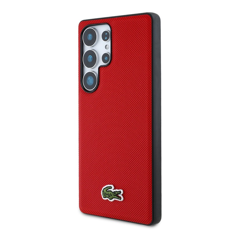 Galaxy S25 Ultra Kılıf Lacoste Orjinal Lisanslı PU Pike Desenli Arka Yüzey İkonik Timsah Dokuma Logolu Kapak - 28