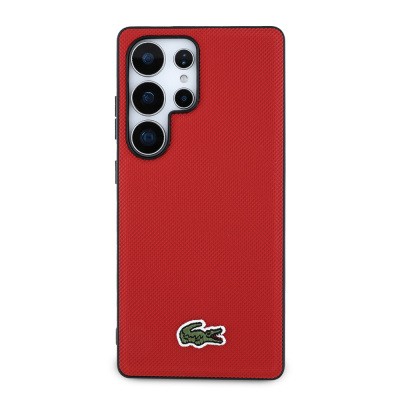 Galaxy S25 Ultra Kılıf Lacoste Orjinal Lisanslı PU Pike Desenli Arka Yüzey İkonik Timsah Dokuma Logolu Kapak - 5