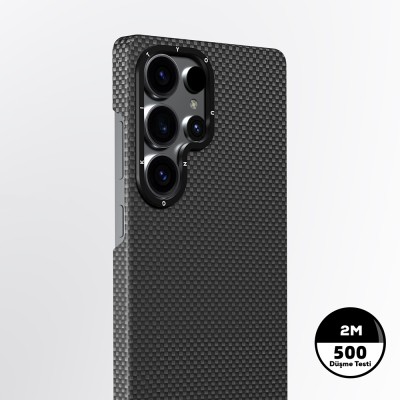 Galaxy S25 Ultra Kılıf M-safe Şarj Özellikli Aramid Fiber Youngkit 1500D Extreme Wing Serisi Kapak - 6