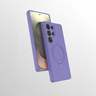 Galaxy S25 Ultra Kılıf M-safe Şarj Özellikli Standlı Zore Samara Kapak - Zore