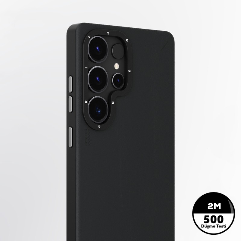 Galaxy S25 Ultra Kılıf M-safe Şarj Özellikli Basit Mat Deri Desenli Youngkit Tech Fashion Serisi Kapak - 10