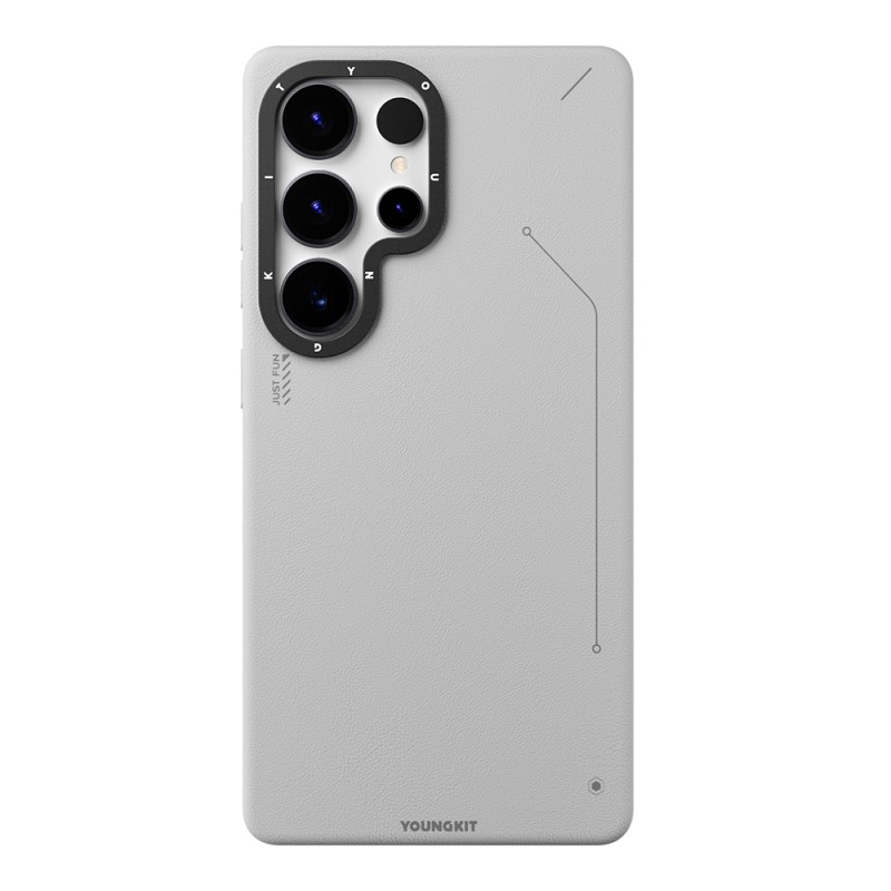 Galaxy S25 Ultra Kılıf M-safe Şarj Özellikli Basit Mat Deri Desenli Youngkit Tech Fashion Serisi Kapak - 3
