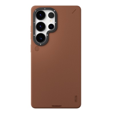 Galaxy S25 Ultra Kılıf M-safe Şarj Özellikli Basit Mat Deri Desenli Youngkit Tech Fashion Serisi Kapak - 4