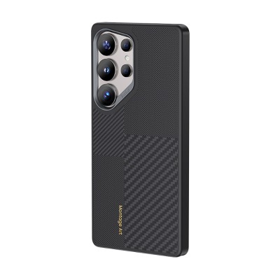 Galaxy S25 Ultra Kılıf M-safe Şarj Özellikli Karbon Fiber Benks Montage Hybrid ArmorPro Kevlar Kapak - 3