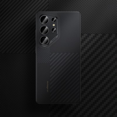 Galaxy S25 Ultra Kılıf M-safe Şarj Özellikli Karbon Fiber Benks Montage Hybrid ArmorPro Kevlar Kapak - 9