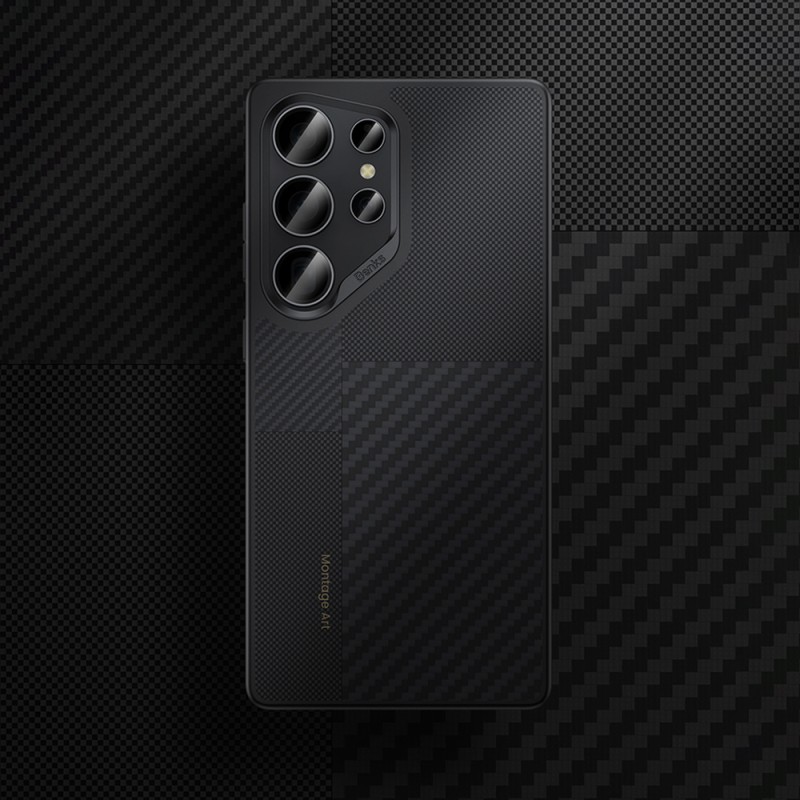 Galaxy S25 Ultra Kılıf M-safe Şarj Özellikli Karbon Fiber Benks Montage Hybrid ArmorPro Kevlar Kapak - 9