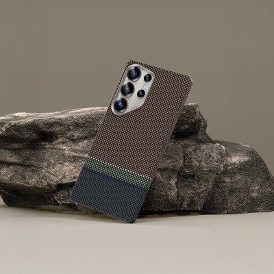 Galaxy S25 Ultra Kılıf M-safe Şarj Özellikli Karbon Fiber Tasarımlı Benks Prestige ArmorAir Kevlar Kapak - 6