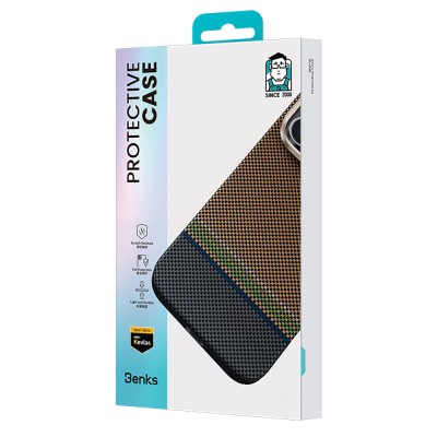 Galaxy S25 Ultra Kılıf M-safe Şarj Özellikli Karbon Fiber Tasarımlı Benks Prestige ArmorAir Kevlar Kapak - 9