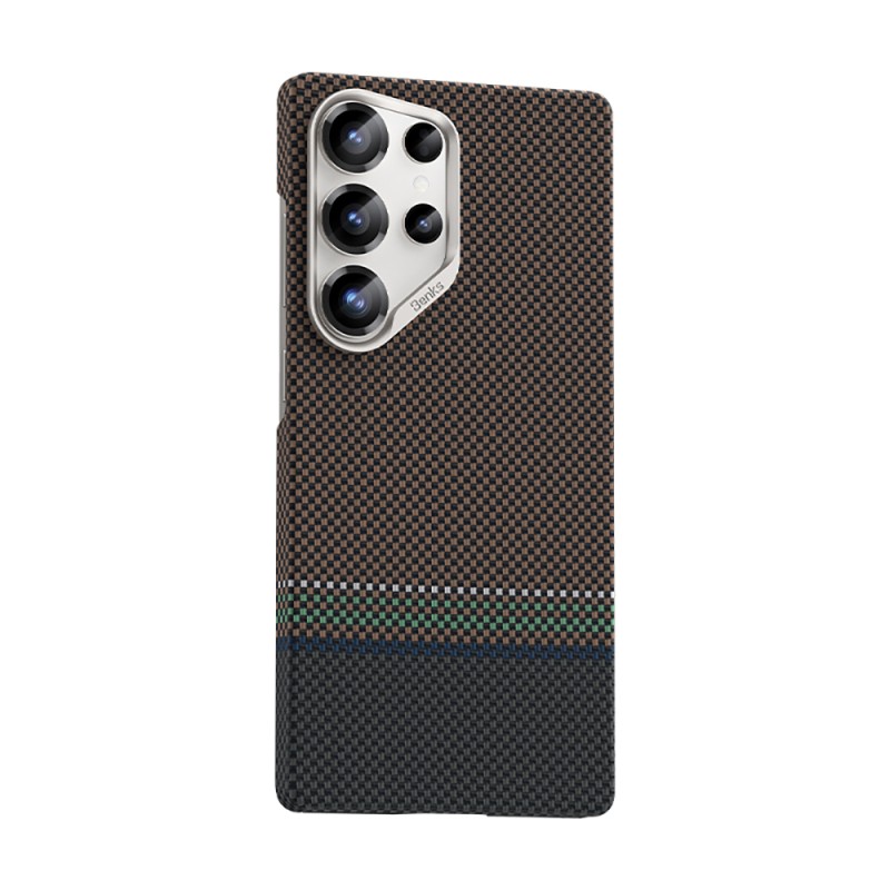 Galaxy S25 Ultra Kılıf M-safe Şarj Özellikli Karbon Fiber Tasarımlı Benks Prestige ArmorAir Kevlar Kapak - 4