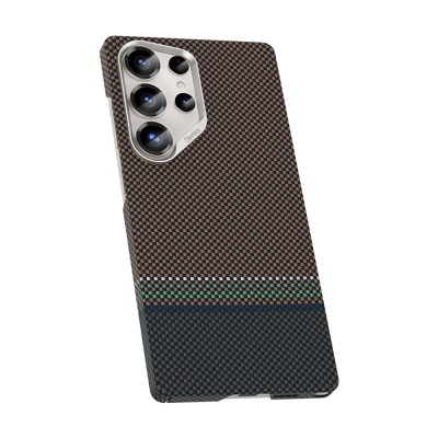 Galaxy S25 Ultra Kılıf M-safe Şarj Özellikli Karbon Fiber Tasarımlı Benks Prestige ArmorAir Kevlar Kapak - 5