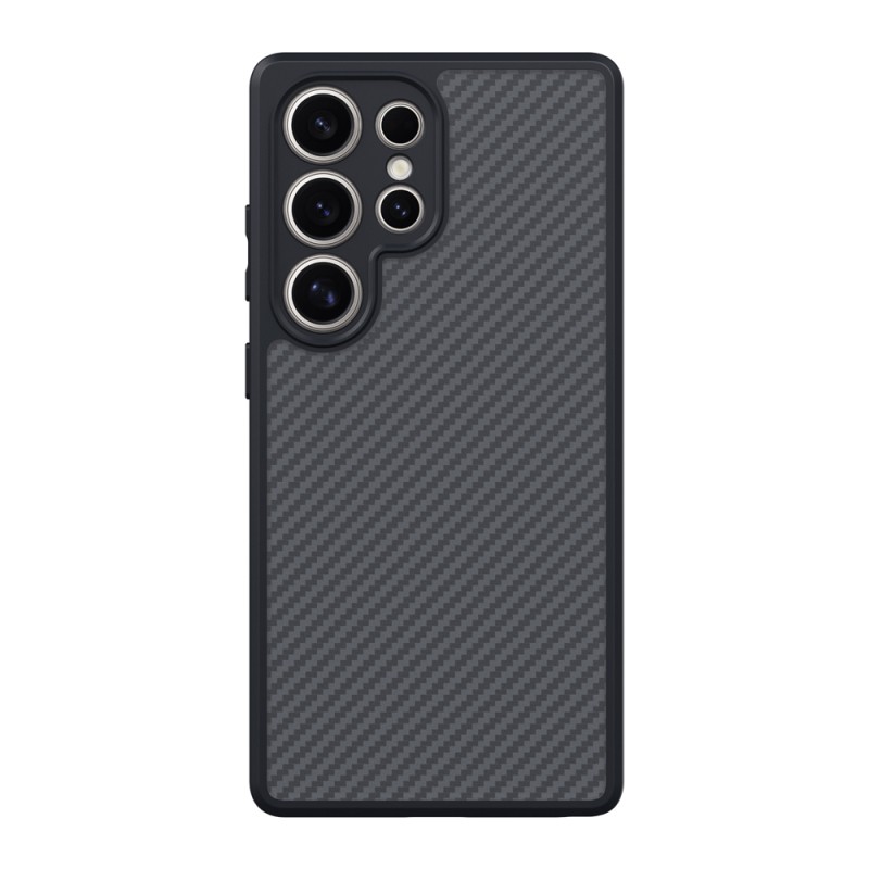 Galaxy S25 Ultra Kılıf M-safe Şarj Özellikli Karbon Fiber Tasarımlı Zore Elnino Kapak - 4