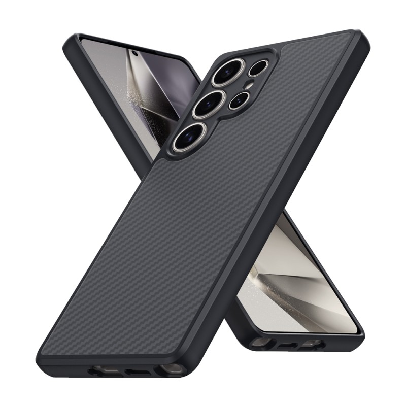 Galaxy S25 Ultra Kılıf M-safe Şarj Özellikli Karbon Fiber Tasarımlı Zore Elnino Kapak - 10