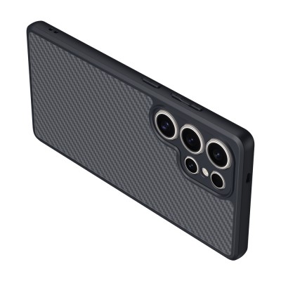 Galaxy S25 Ultra Kılıf M-safe Şarj Özellikli Karbon Fiber Tasarımlı Zore Elnino Kapak - 7
