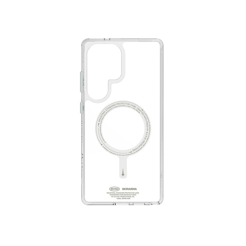 Galaxy S25 Ultra Kılıf M-safe Şarj Özellikli Şeffaf Airbag Tasarımlı Skinarma Saido Nightglow Kapak - 4