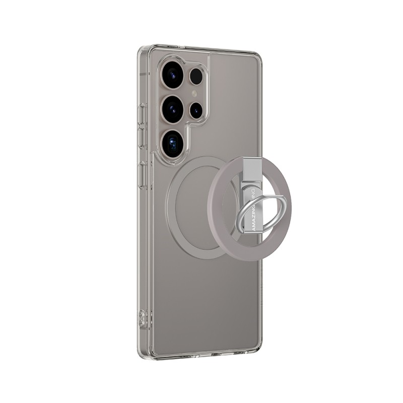 Galaxy S25 Ultra Kılıf M-safe Şarj Özellikli Yüzük Standlı Amazingthing Minimal Grip Serisi Kapak - 3