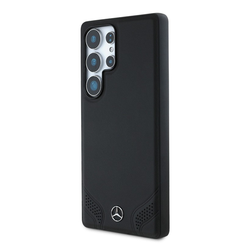 Galaxy S25 Ultra Kılıf Mercedes Benz Orjinal Lisanslı M-safe Şarj Özellikli Deri Dizayn Sade Kapak - 3