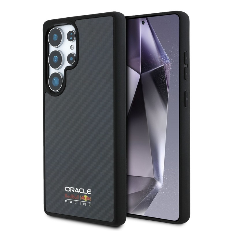 Galaxy S25 Ultra Kılıf Redbull Orjinal Lisanslı M-safe Şarj Özellikli Karbon Fiber Tasarımlı Parlayan Logolu Kapak - 3
