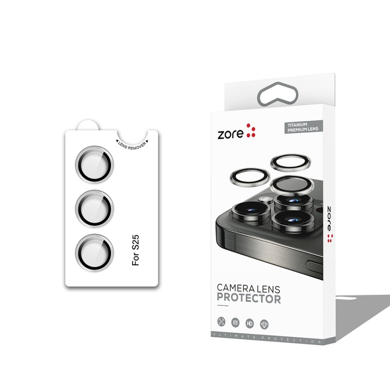 Galaxy S25 Zore CL-12 Premium Safir Parmak İzi Bırakmayan Anti-Reflective Kamera Lens Koruyucu - 3
