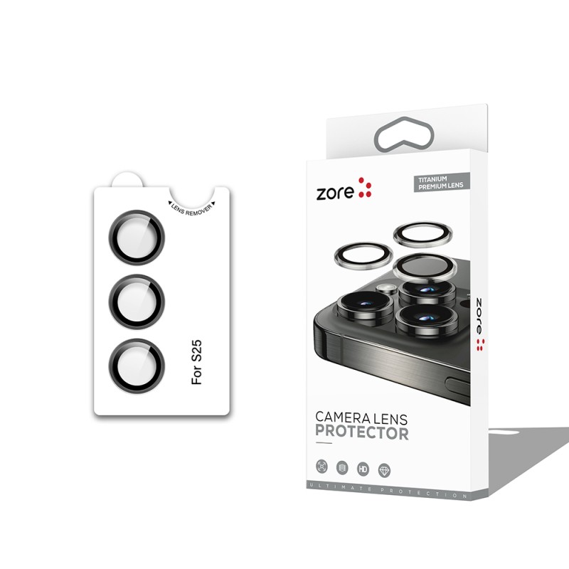 Galaxy S25 Zore CL-12 Premium Sapphire Anti-Fingerprint Anti-Reflective Camera Lens Protector - 1
