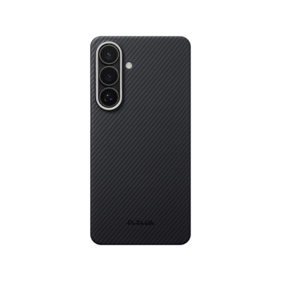 Galaxy S26 Case M-safe Charging Enabled 600D Aramid Fiber Pitaka Edge Series Black-Grey Twill Cover - Pitaka