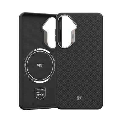 Galaxy S26 Kılıf M-Safe Şarj Özellikli Benks ArmorPro ArmorGrid Serisi Kevlar Karbon Kapak - 4