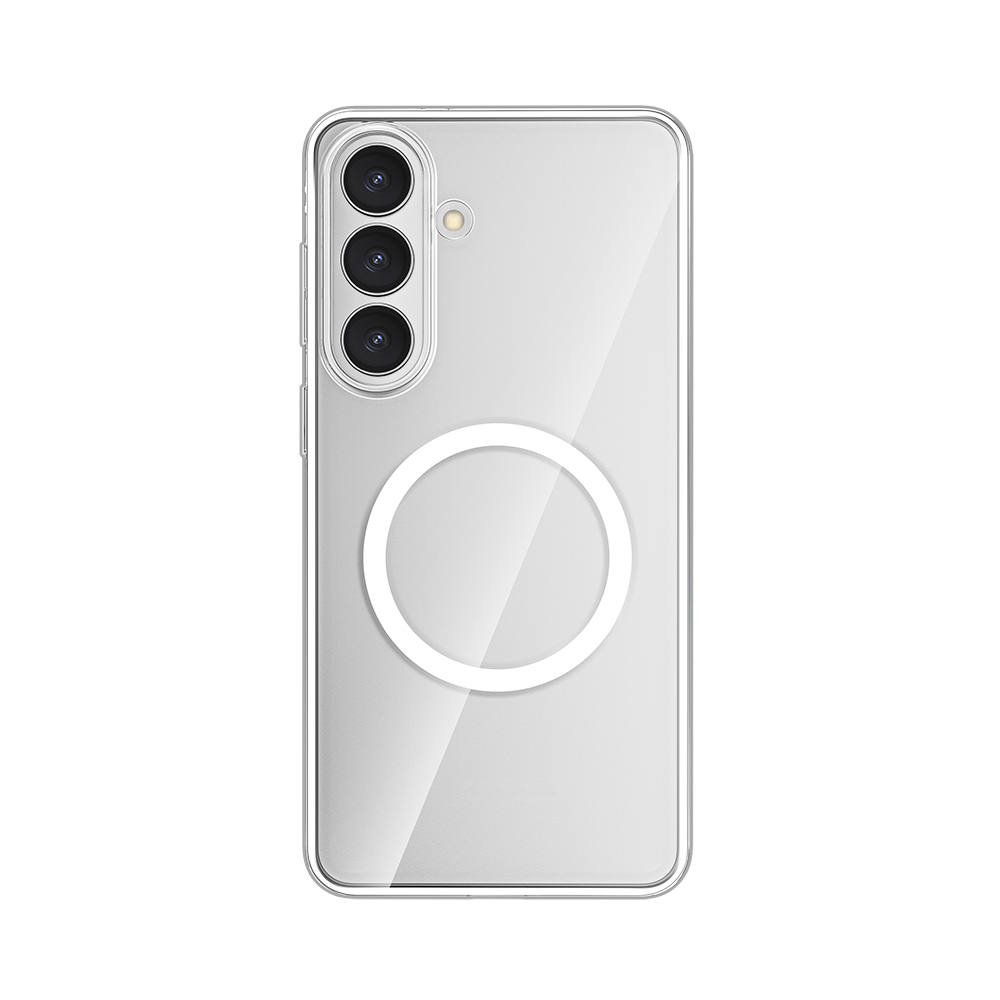 Galaxy S26 Kılıf M-safe Şarj Özellikli Transparan Sert PC Wlons Pita Kapak - Şeffaf