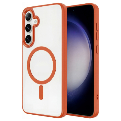 Galaxy S26 Kılıf M-safe Şarj Özellikli Zore Krom M-safe Silikon Kapak - Zore