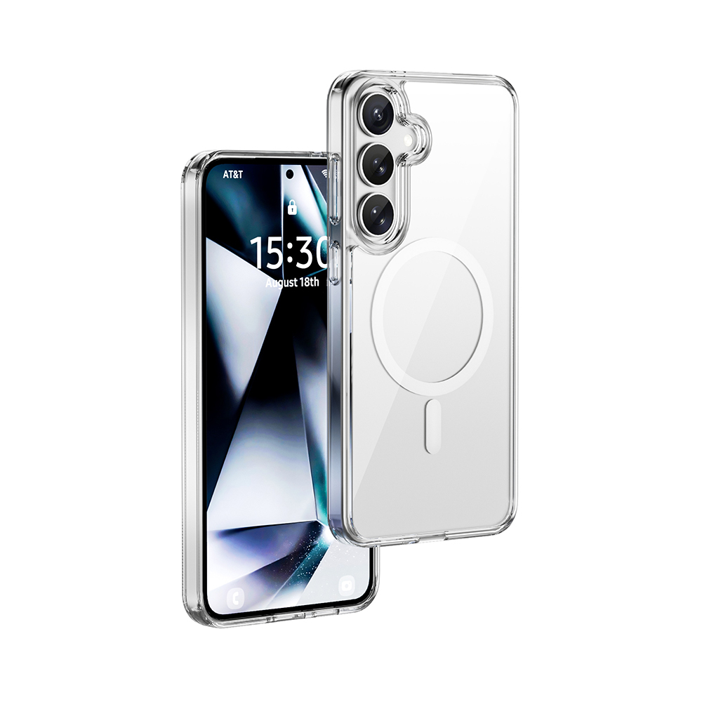 Galaxy S26 Kılıf Wiwu MCC-101 iShield Pro Serisi M-safe Şarj Özellikli Crystal Sert PC Kapak - Şeffaf