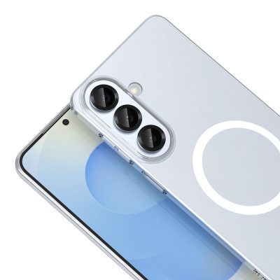 Galaxy S26 Plus Camera Protected M-Safe Charging Transparent Zore London Hard PC Case - 4