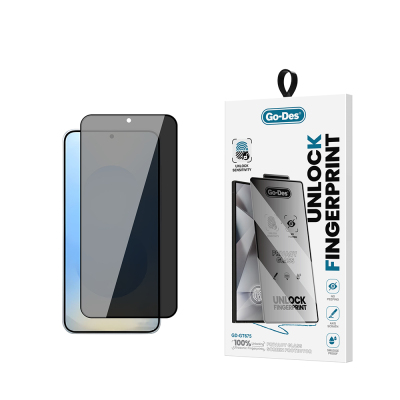 Galaxy S26 Plus Go Des GD-001 Parmak İzi Bırakmayan Privacy 9H Temperli HD Cam Hayalet Ekran Koruyucu - Go Des