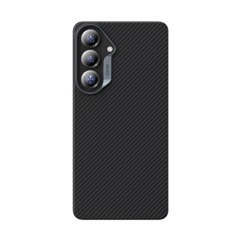 Galaxy S26 Plus Kılıf Benks M-safe Şarj Özellikli Magnetik ArmorAir 600D Kevlar Karbon Fiber Kapak - 1