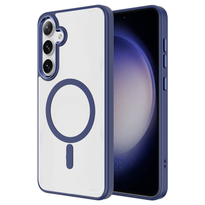 Galaxy S26 Plus Kılıf M-safe Şarj Özellikli Zore Krom M-safe Silikon Kapak - Zore