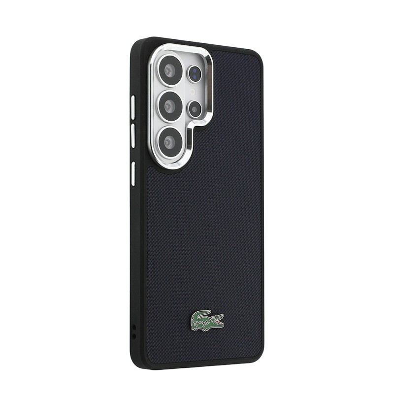 Galaxy S26 Ultra Case, Lacoste Original Licensed, PU Piqué Patterned Back, Iconic Crocodile Metal Logo Cover - 10