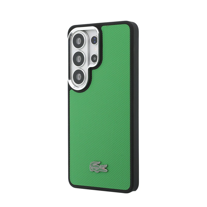 Galaxy S26 Ultra Case, Lacoste Original Licensed, PU Piqué Patterned Back, Iconic Crocodile Metal Logo Cover - 5