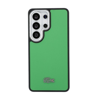 Galaxy S26 Ultra Case, Lacoste Original Licensed, PU Piqué Patterned Back, Iconic Crocodile Metal Logo Cover - 8